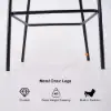 Linenic Black PU Leather Bar Stool with Upholstered, 1 Piece