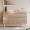 1200 mm W Boho Accent Dresser & Chest 6 Drawer Storage Cabinet