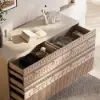 1200 mm W Boho Accent Dresser & Chest 6 Drawer Storage Cabinet