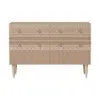 1200 mm W Boho Accent Dresser & Chest 6 Drawer Storage Cabinet
