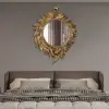 740mm Traditional Peacock Wall Mirror Abstract Resin Decor Art Living Room in Bronze