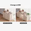 Chanor Retractable Champagne Makeup Vanity Closet Island with Glass Top – AUD-H0893