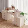Chanor Retractable Champagne Makeup Vanity Closet Island with Glass Top – AUD-H0893