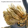 360mm Blue & Gold Simulation Couple Swan Sculpture Art Ornament Table Statue Decor