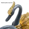 360mm Blue & Gold Simulation Couple Swan Sculpture Art Ornament Table Statue Decor