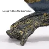 360mm Blue & Gold Simulation Couple Swan Sculpture Art Ornament Table Statue Decor