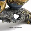 360mm Blue & Gold Simulation Couple Swan Sculpture Art Ornament Table Statue Decor