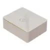 Beige Corduroy Floating Nightstand with Charging Station and Light