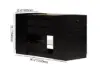 Picture of 153 cm Glass Top Black Dresser Walk-in Closet Island with Jewelry Storage