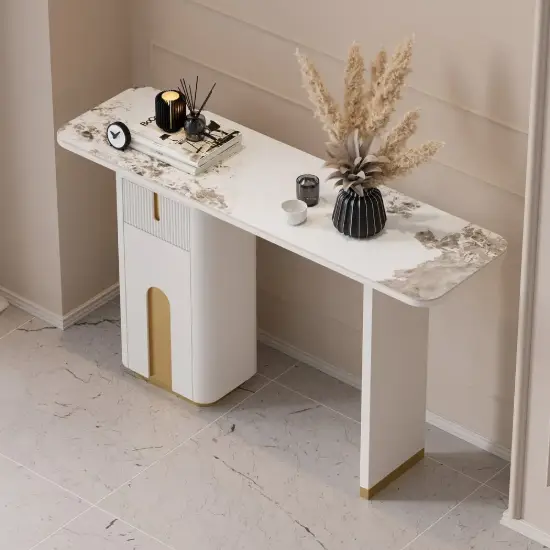 Picture of Artis 48" Modern Sintered Stone Console Table with Storage Entryway Table