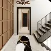 2PCS Abstract Gold&Black Diatom Mud Running Mat Non-slip Absorbent Kitchen Rug Set