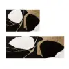 2PCS Abstract Gold&Black Diatom Mud Running Mat Non-slip Absorbent Kitchen Rug Set