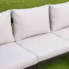 7-Piece Outdoor Aluminium & Rope Weave Modular Sectional Set in Light Grey