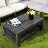 7-Piece Outdoor Aluminium & Rope Weave Modular Sectional Set in Light Grey