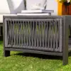 7-Piece Outdoor Aluminium & Rope Weave Modular Sectional Set in Light Grey