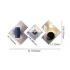 3Pcs Modern Geometric Wall Clock Decor Set Canvas Painting Wall Clocks with Gold Frame – AUD-H0909