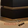 Lumio Black 2-Drawer LED Bedside Table with Charging Station