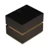 Lumio Black 2-Drawer LED Bedside Table with Charging Station