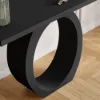 Modern 100 cm Black Console Table with Round Base for Entryway