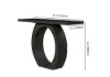 Modern 100 cm Black Console Table with Round Base for Entryway