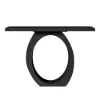 Modern 100 cm Black Console Table with Round Base for Entryway