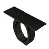 Modern 100 cm Black Console Table with Round Base for Entryway