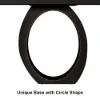 Modern 100 cm Black Console Table with Round Base for Entryway