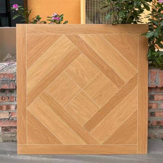 Picture of 800x800mm Soft Light Non-Slip Wood Look Ceramic Floor Tile for Study and Bedroom
