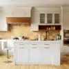 Modern 180 cm Sintered Stone Kitchen Island with Drawers & Cabinets, White