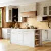 Modern 180 cm Sintered Stone Kitchen Island with Drawers & Cabinets, White