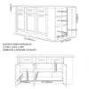 Modern 180 cm Sintered Stone Kitchen Island with Drawers & Cabinets, White