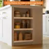 Modern 180 cm Sintered Stone Kitchen Island with Drawers & Cabinets, White