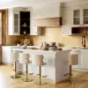 Modern 180 cm Sintered Stone Kitchen Island with Drawers & Cabinets, White