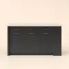 Modern 180 cm Sintered Stone Kitchen Island with Drawers & Cabinets, White & Black
