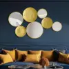 1200mm Gold Wall Decorative Mirror Set Creative Round Mirror Wall Hanging Decoration