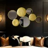 1200mm Gold Wall Decorative Mirror Set Creative Round Mirror Wall Hanging Decoration