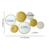 1200mm Gold Wall Decorative Mirror Set Creative Round Mirror Wall Hanging Decoration