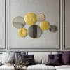 1200mm Gold Wall Decorative Mirror Set Creative Round Mirror Wall Hanging Decoration