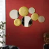 1200mm Gold Wall Decorative Mirror Set Creative Round Mirror Wall Hanging Decoration
