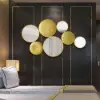 1200mm Gold Wall Decorative Mirror Set Creative Round Mirror Wall Hanging Decoration