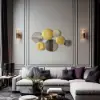 1200mm Gold Wall Decorative Mirror Set Creative Round Mirror Wall Hanging Decoration