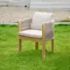 Costra 7-Piece Outdoor Rope Weave & Aluminum Extendable Dining Set with 6 Chairs in Ivory