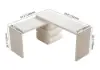 Humply Modern Minimalist Style L Shaped Desk Solid 150 cm Executive Office Desk