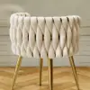 Sweave Off-White Velvet Dining Chair with Upholstered, 4 Pieces