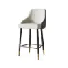 Diamic Grey PU Leather Counter Stool with Upholstered, 4 Pieces