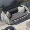 Picture of Cocaro 3 Seater Woven Outdoor Sofa Patio Couch in Gray Cushion & Pillow Included