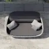 Picture of Cocaro 3 Seater Woven Outdoor Sofa Patio Couch in Gray Cushion & Pillow Included