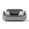 Picture of Cocaro 3 Seater Woven Outdoor Sofa Patio Couch in Gray Cushion & Pillow Included