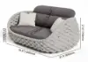 Picture of Cocaro 3 Seater Woven Outdoor Sofa Patio Couch in Gray Cushion & Pillow Included