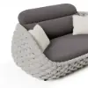 Picture of Cocaro 3 Seater Woven Outdoor Sofa Patio Couch in Gray Cushion & Pillow Included